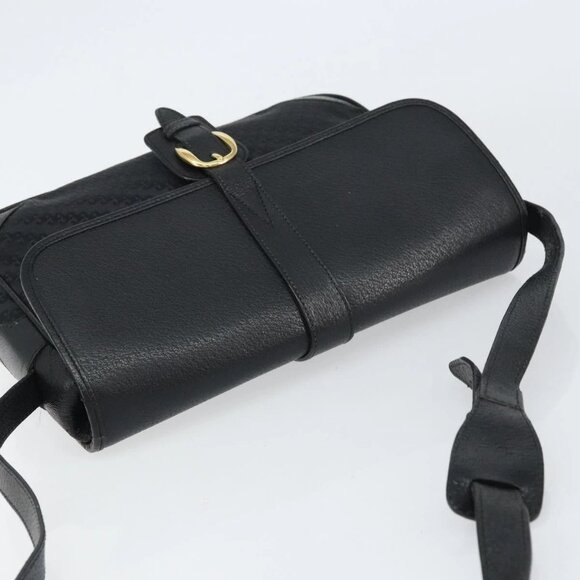 GUCCI Shoulder Bag Leather Canvas Black Gold 001 113 0613 Auth ep12275 - Picture 7 of 14